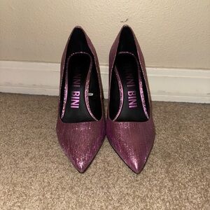 Gianni Bini Shimmering Purple Heels